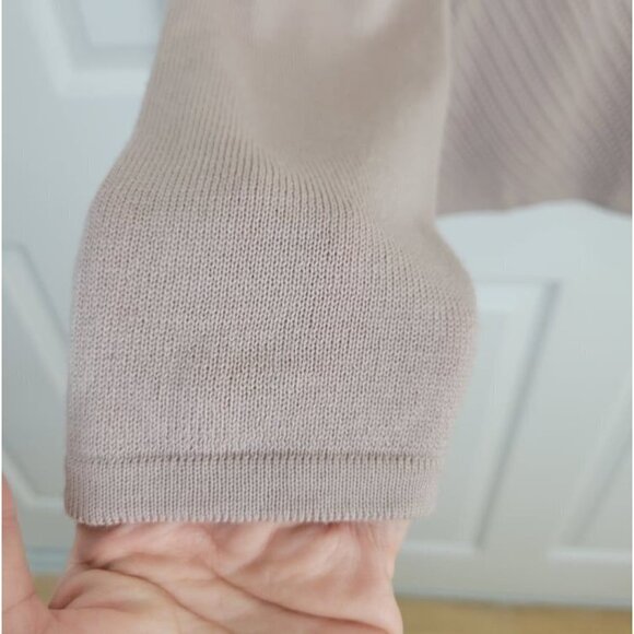 LAFAYETTE 148 Size Large L Pink 100% Merino Wool Eyelet Knit Pullover Sweater - Picture 5 of 12